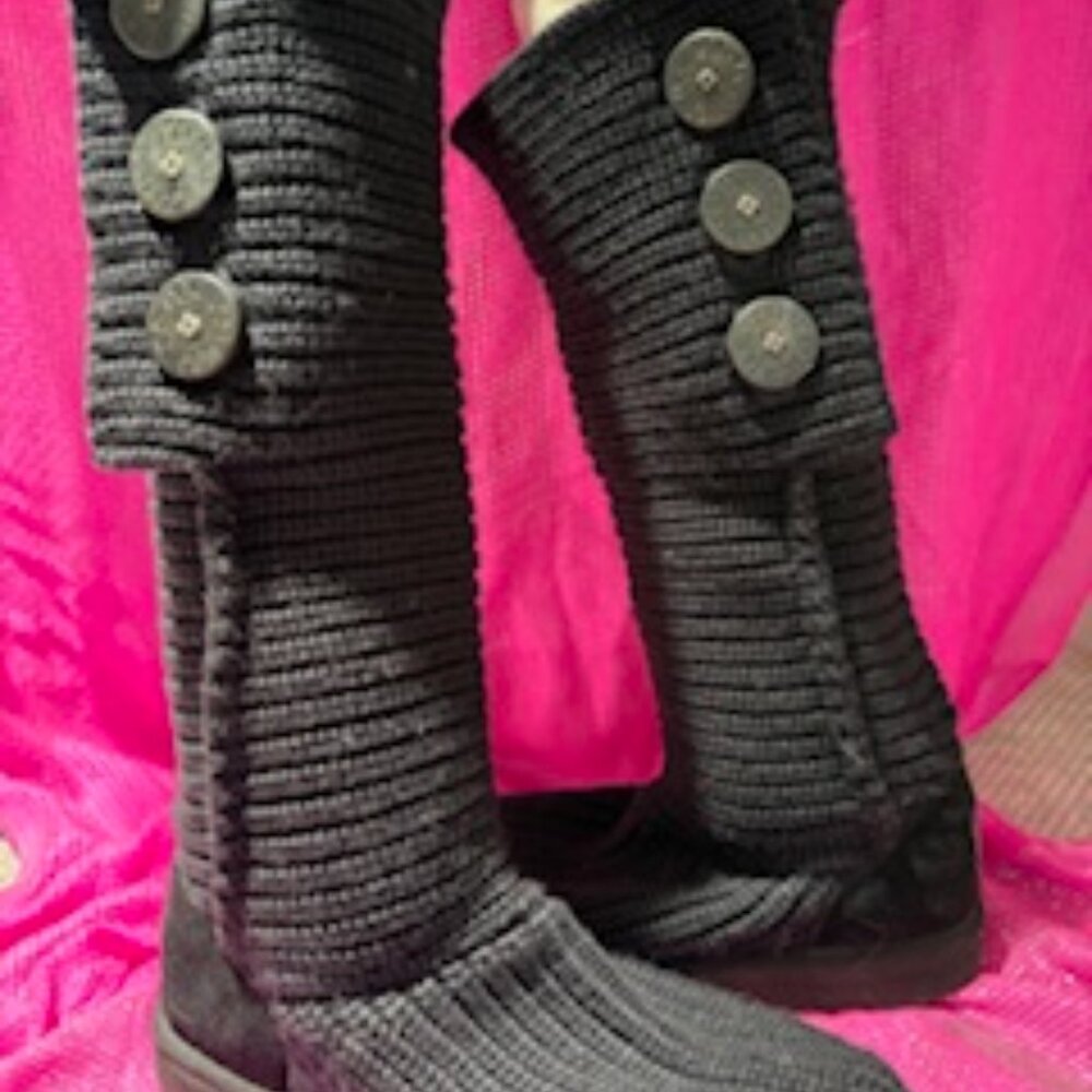 UGG Knit Classic Tall Three Button Cardy Boot